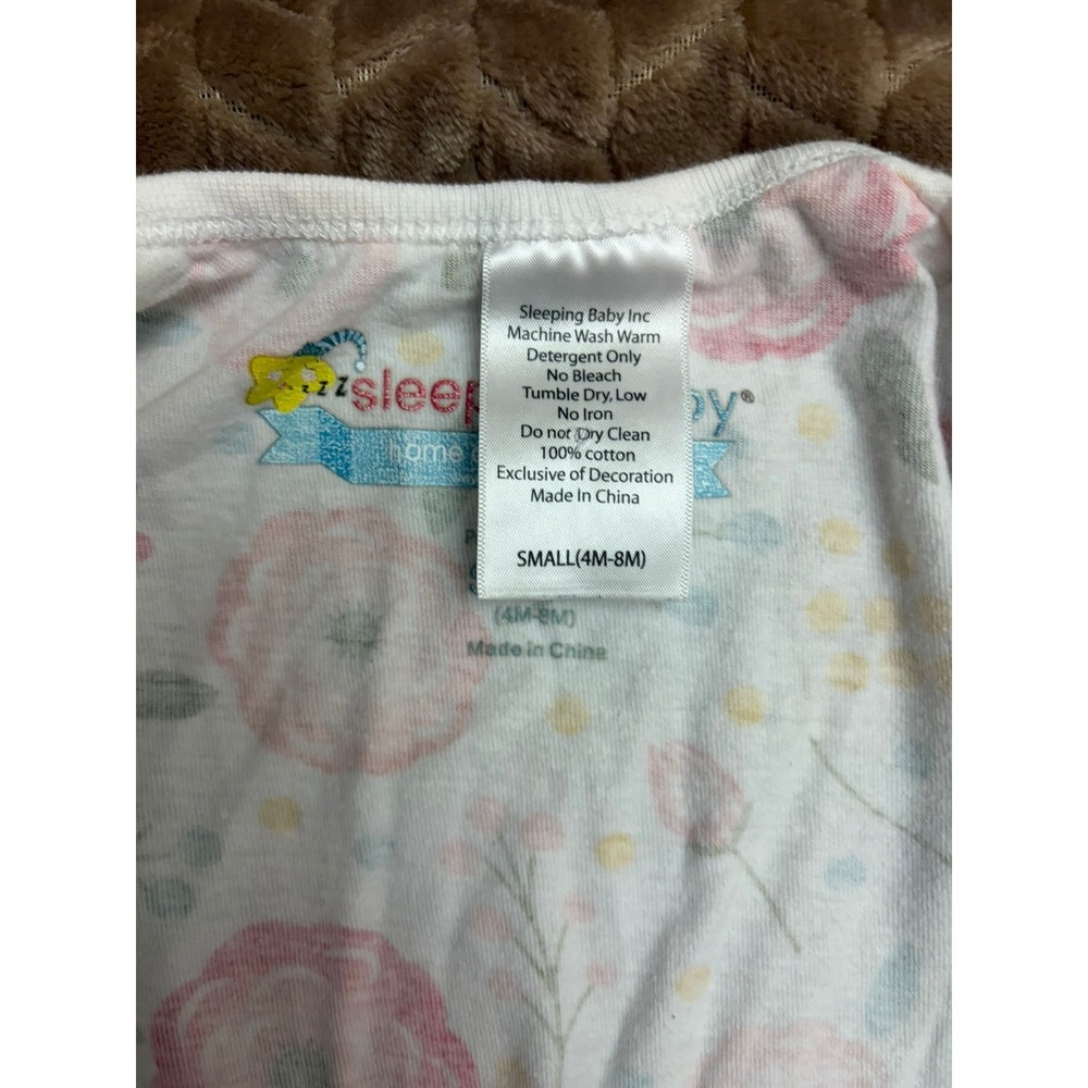 Sleeping Baby Zipadee-Zip Small 4-8 Months Floral Swaddle Transition Sleep Sack - Picture 3 of 4